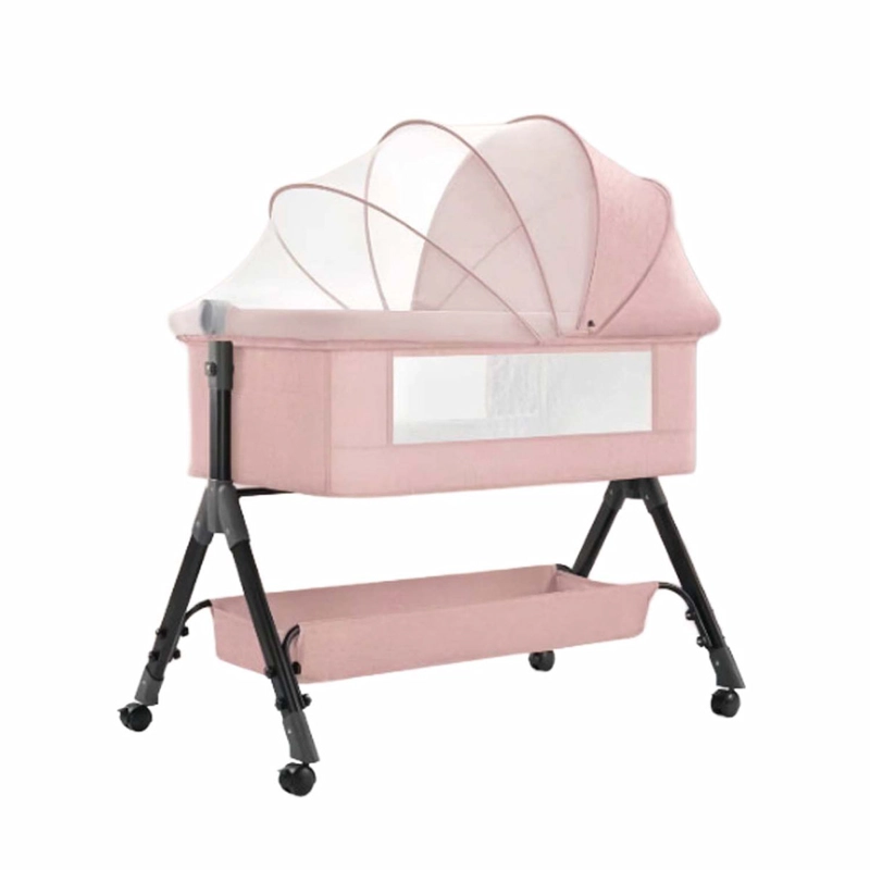 CUNA COLECHO KIDSCOOL PLEGABLE BALANCEO ROSADO - 2