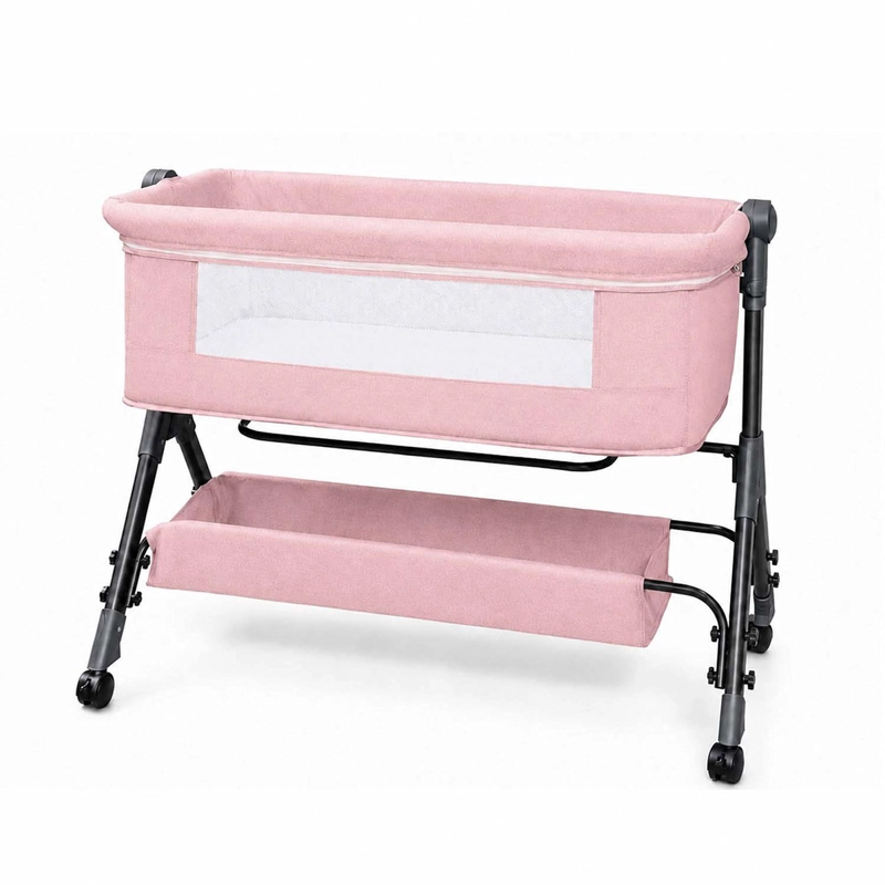 CUNA COLECHO KIDSCOOL PLEGABLE BALANCEO ROSADO - 3