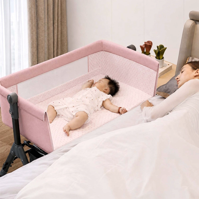 CUNA COLECHO KIDSCOOL PLEGABLE BALANCEO ROSADO - 5