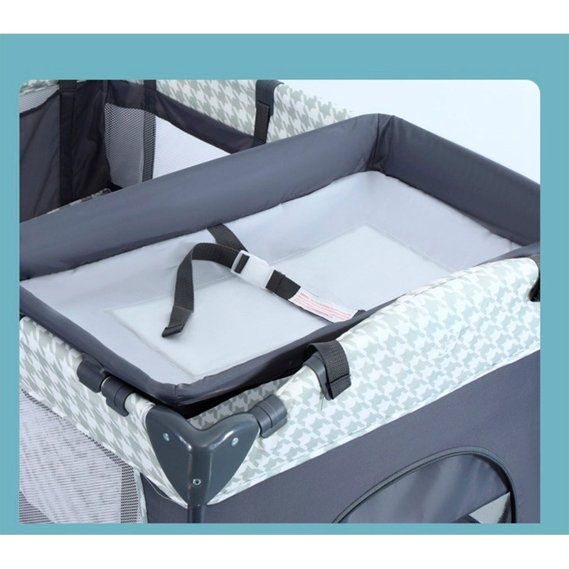 CUNA CORRAL KIDSCOOL PLEGABLE CON MUDADOR ORGANIZADOR Y MÓVIL ESTAMPADO 104x70x74 - 3