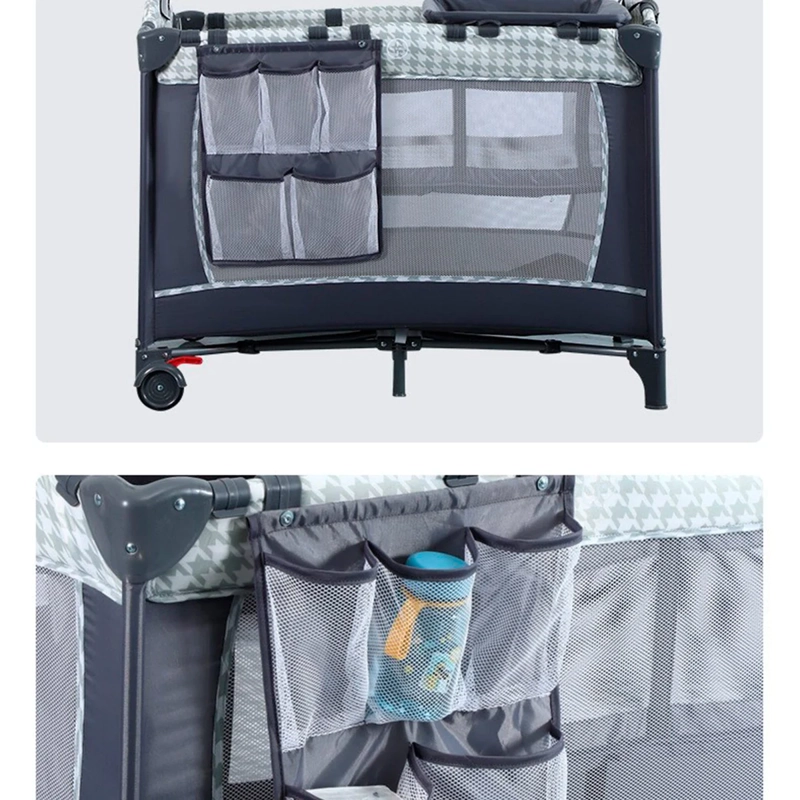 CUNA CORRAL KIDSCOOL PLEGABLE CON MUDADOR ORGANIZADOR Y MÓVIL ESTAMPADO 104x70x74 - 8