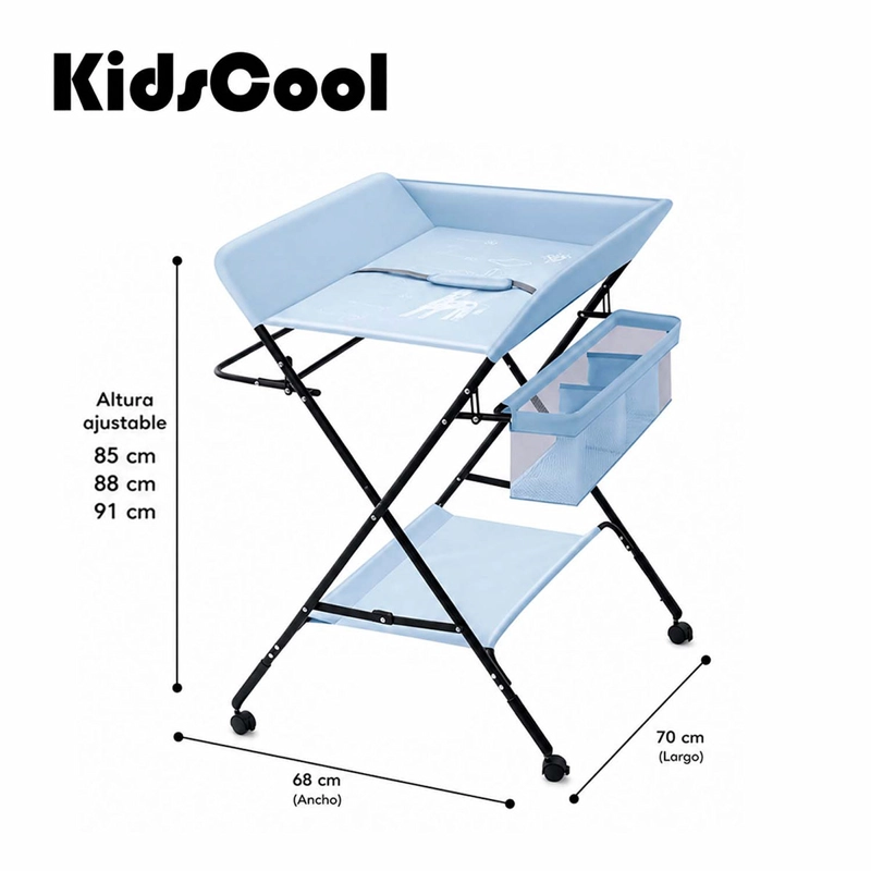 MUDADOR KIDSCOOL PLEGABLE AJUSTABLE AZUL - 5