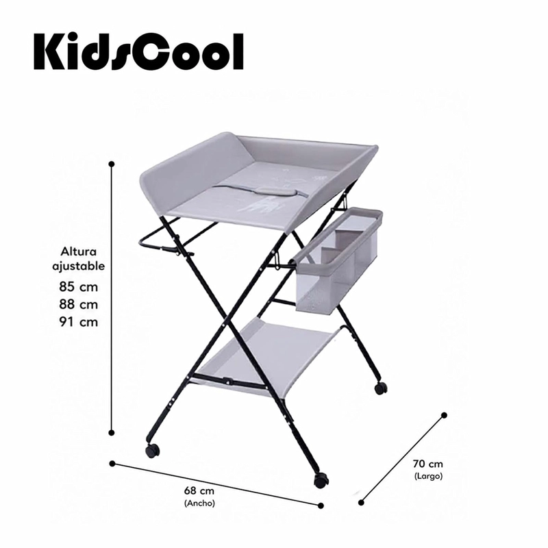 MUDADOR KIDSCOOL PLEGABLE AJUSTABLE GRIS - 5