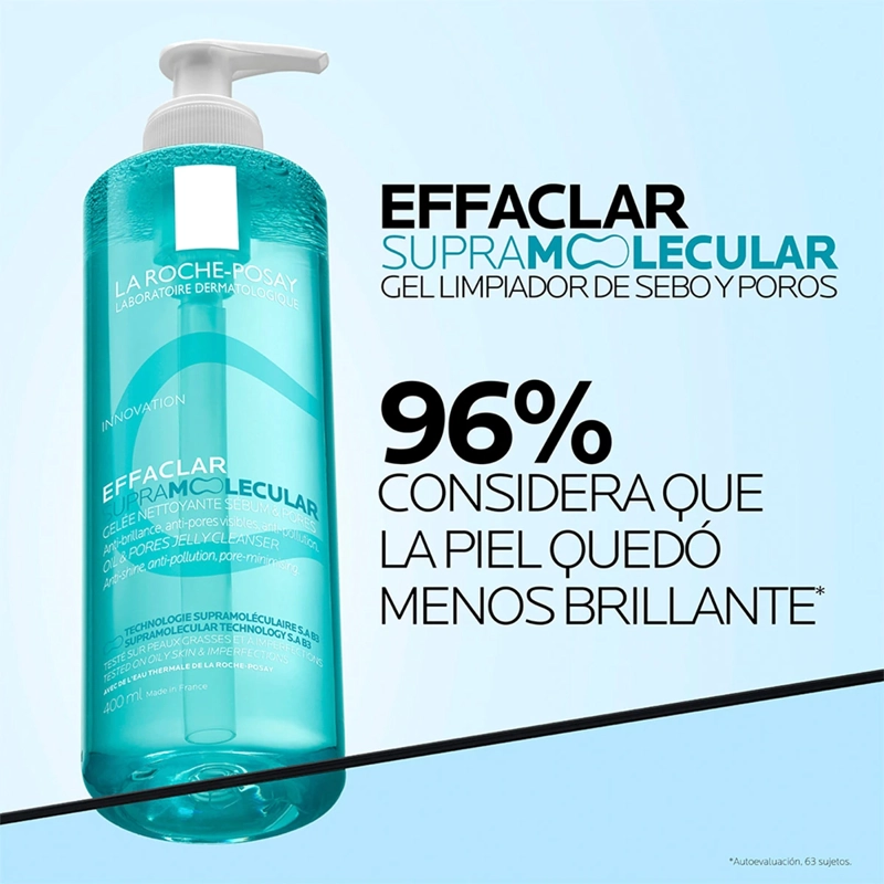 GEL LIMPIADOR LA ROCHE POSAY EFFACLAR SUSPRAMOLECULAR 400ML - 4