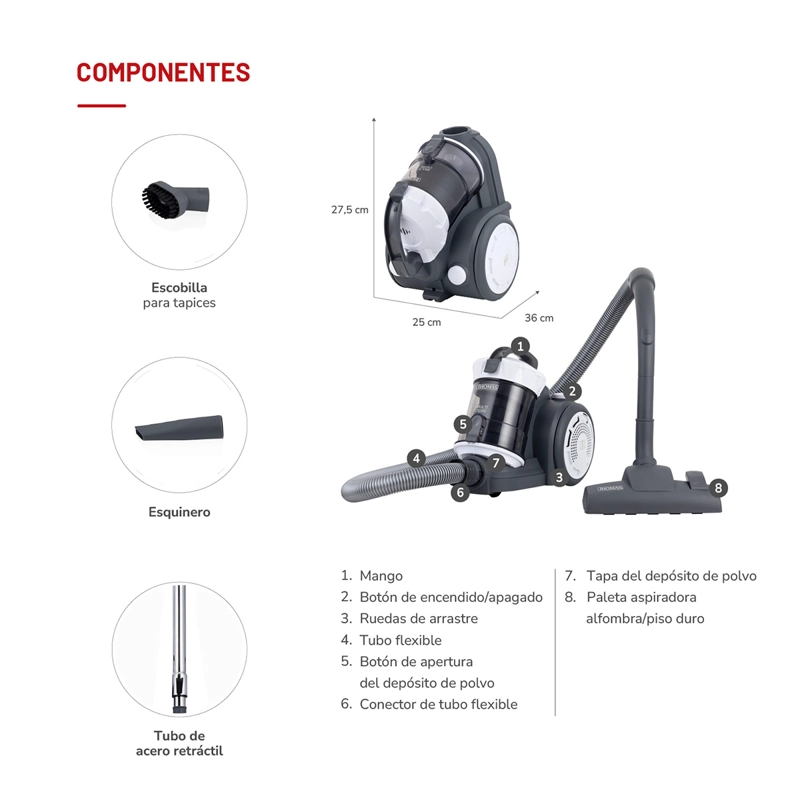 ASPIRADORA THOMAS MULTICYCLONE TH-2202BL - 5