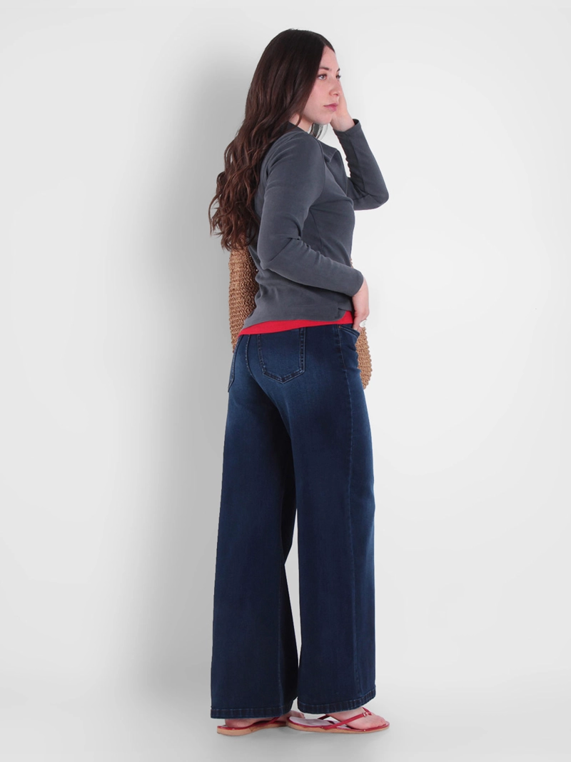 JEANS MUJER WADOS ALGODÓN WIDE TIRO ALTO - 2