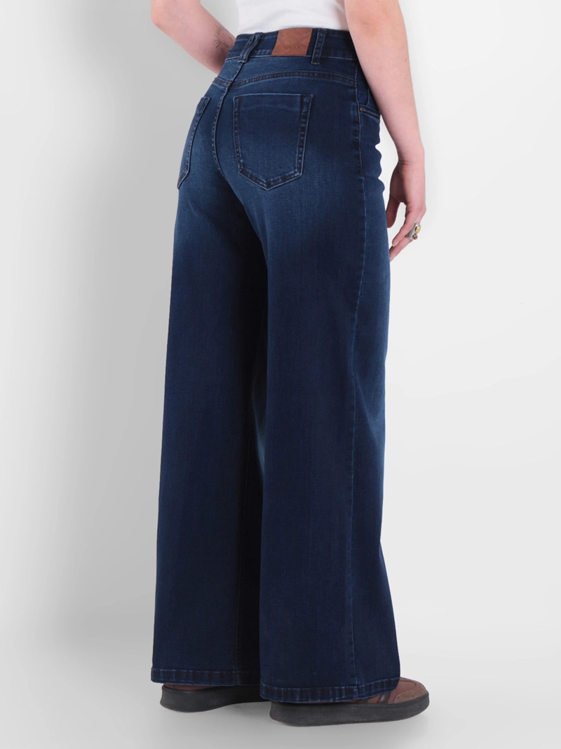 JEANS MUJER WADOS ALGODÓN WIDE TIRO ALTO - 4