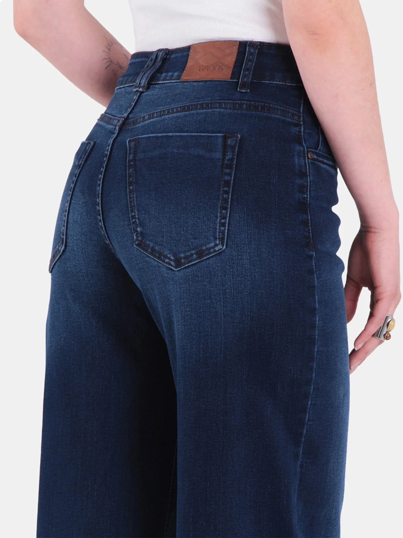 JEANS MUJER WADOS ALGODÓN WIDE TIRO ALTO - 5