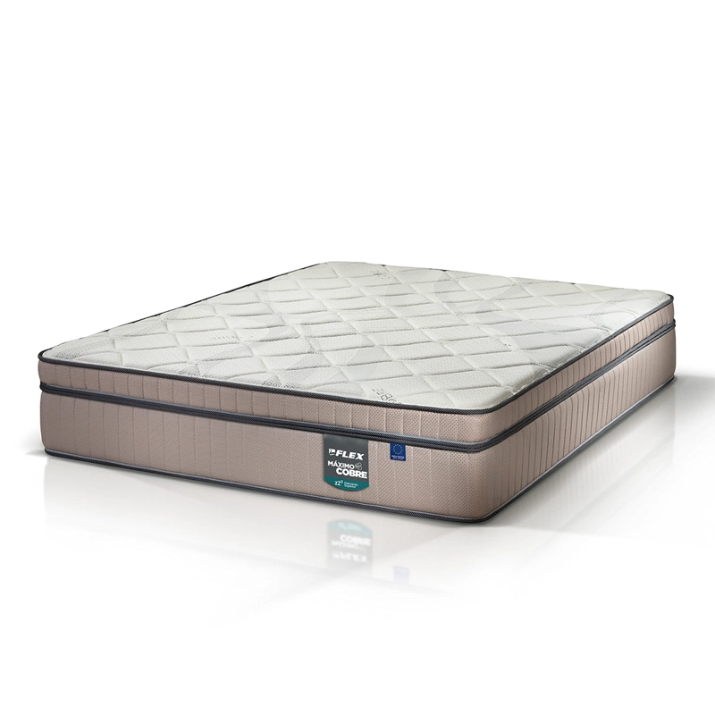 COLCHÓN FLEX MÁXIMO COBRE 2 PLAZAS + 2 ALMOHADAS DE COBRE - 4