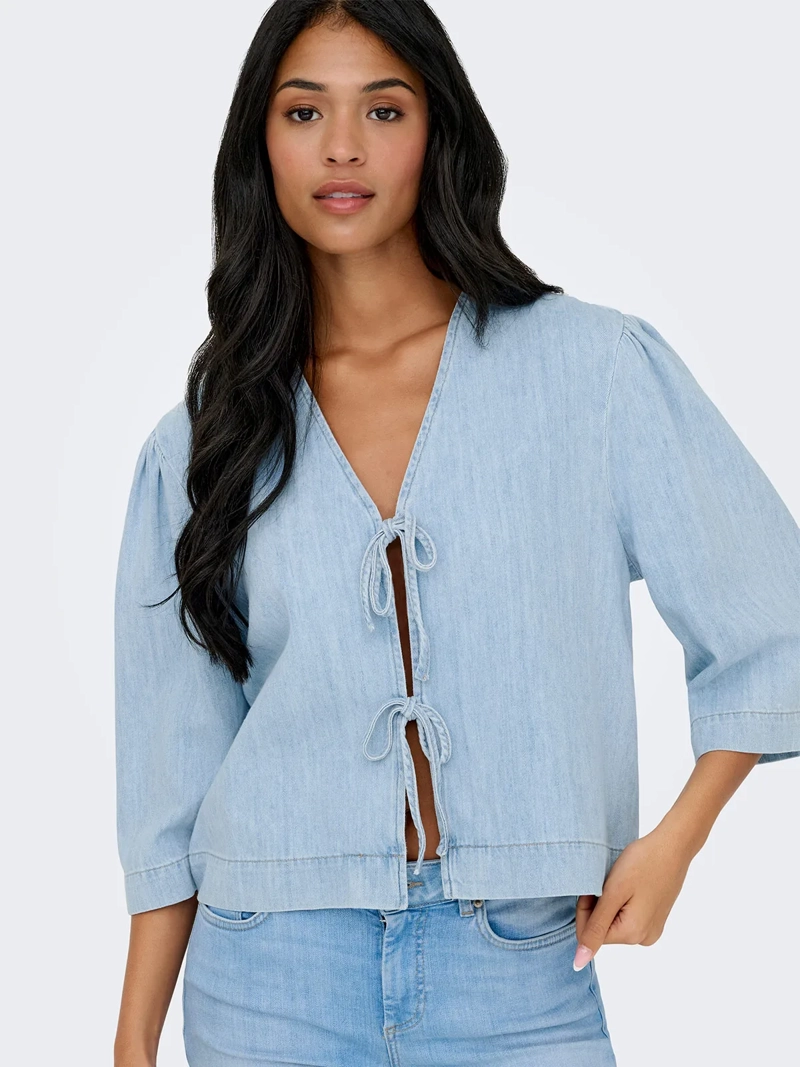BLUSA MUJER ONLY ALGODÓN VAQUERA - 2