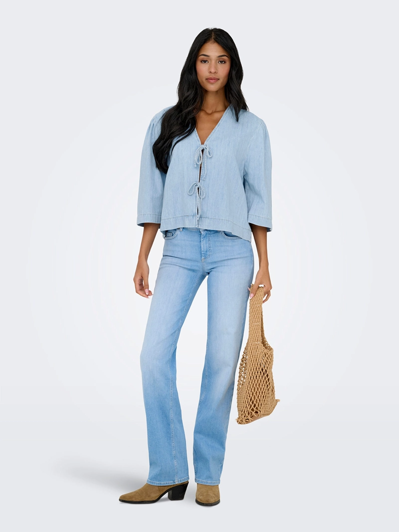 BLUSA MUJER ONLY ALGODÓN VAQUERA - 4