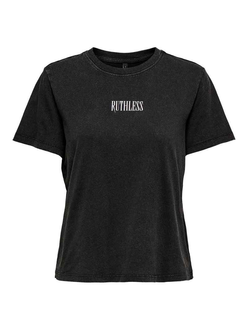 POLERA MUJER ONLY ALGODÓN CUELLO REDONDO MANGA CORTA ESTAMPADO