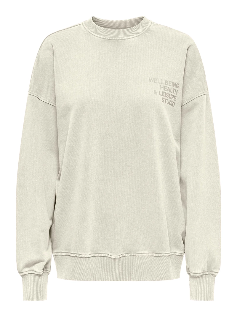 POLERÓN MUJER ONLY ALGODÓN CUELLO REDONDO MANGA LARGA OVERSIZED