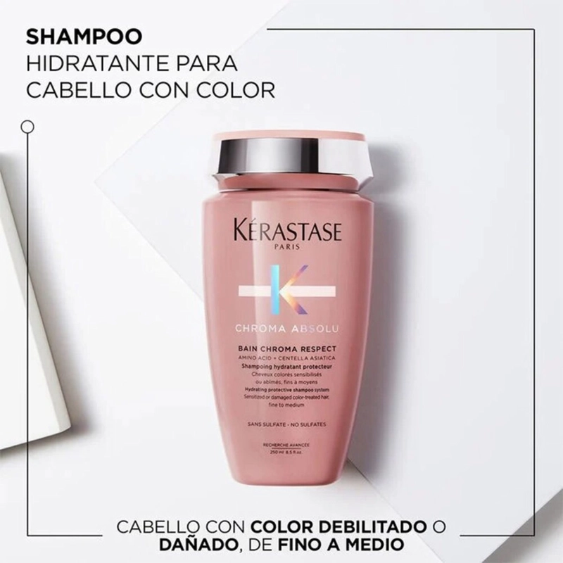 SET CUIDADO KERASTASE CHROMA SHAMPOO 250ML+ACONDICIONADOR 200ML - 4