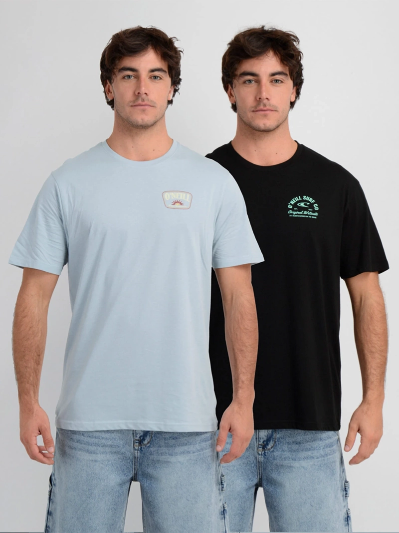 POLERA HOMBRE ONEILL PACK X2 ALGODÓN ALOHA
