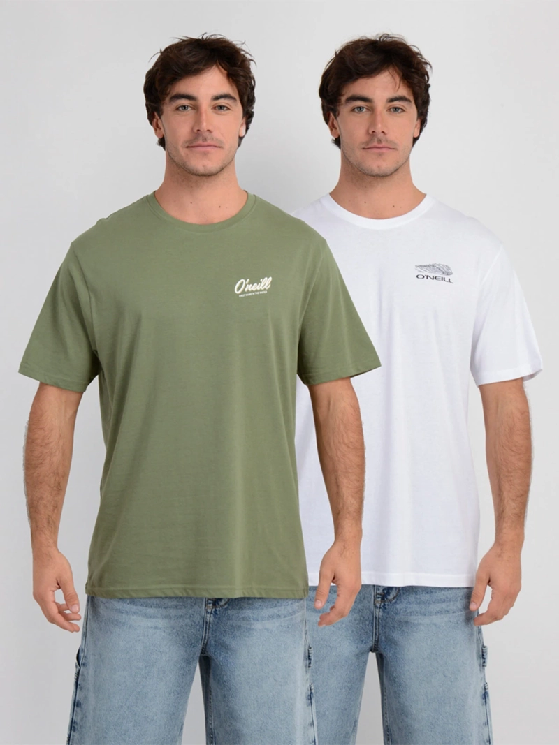 POLERA HOMBRE ONEILL PACK X2 ALGODÓN BREEZE