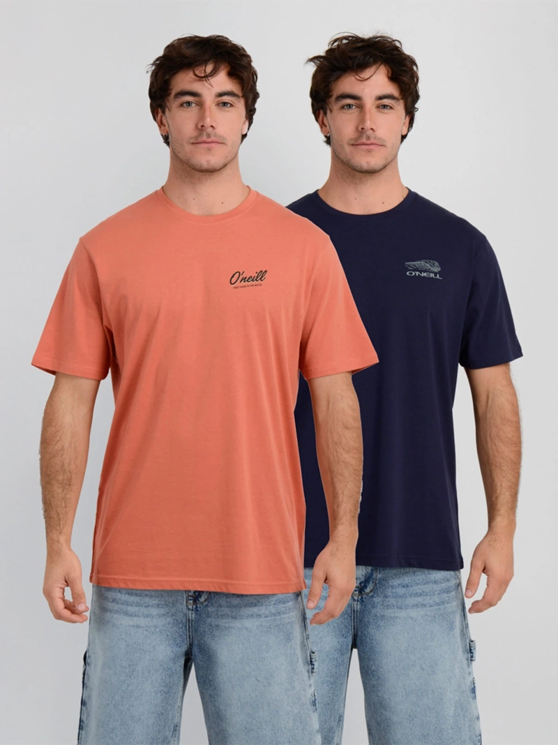 POLERA HOMBRE ONEILL PACK X2 ALGODÓN BEACH