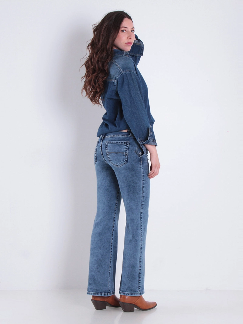 JEANS MUJER WADOS ALGODÓN RECTO TIRO ALTO - 3