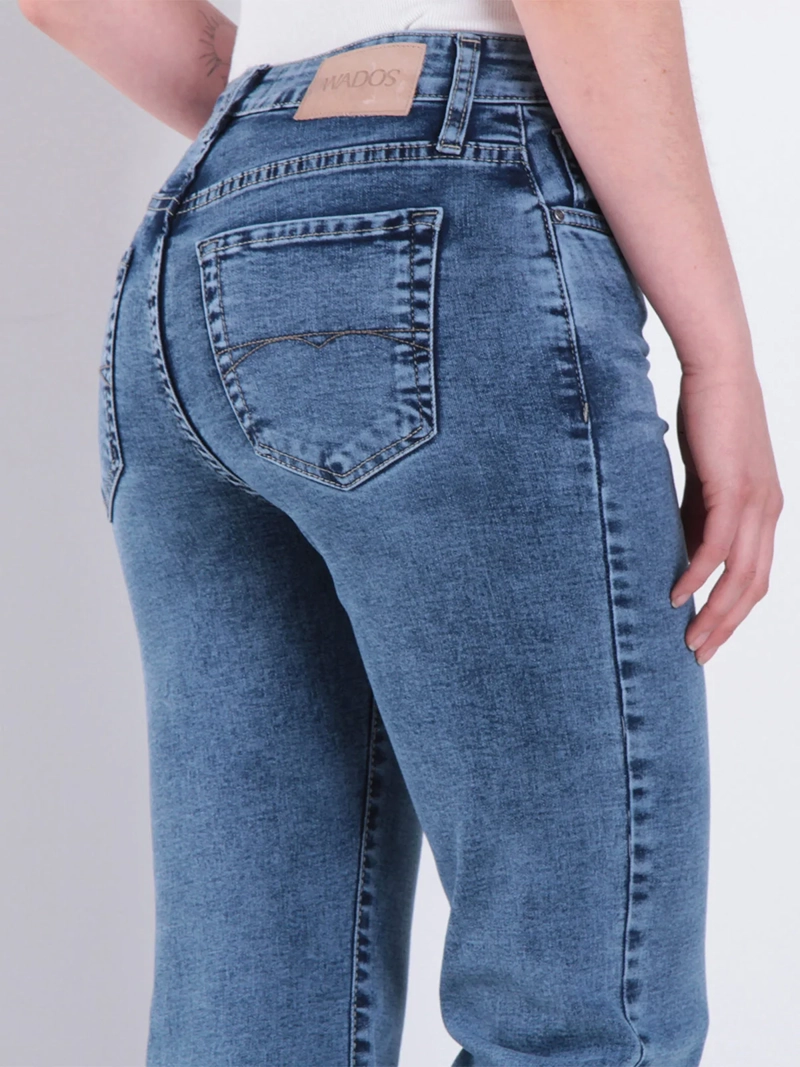 JEANS MUJER WADOS ALGODÓN RECTO TIRO ALTO - 5