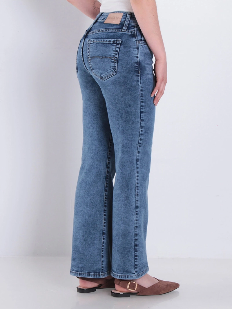 JEANS MUJER WADOS ALGODÓN RECTO TIRO ALTO - 4