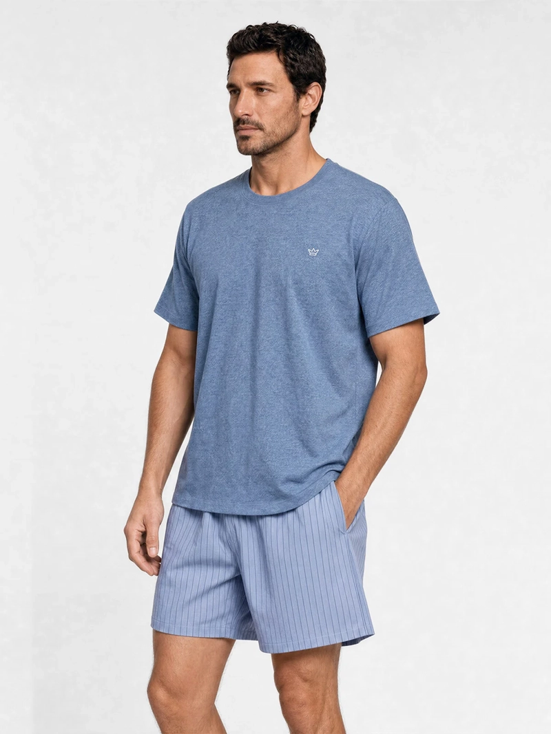 PIJAMA HOMBRE PALMERS ALGODÓN CUELLO REDONDO - 1
