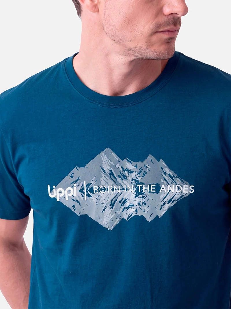 POLERA HOMBRE LIPPI ULMO FRONT PRINT AZUL - 6