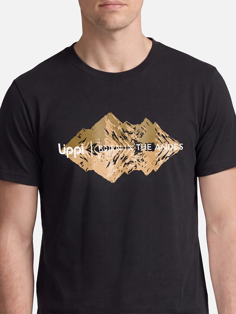 POLERA HOMBRE LIPPI ULMO FRONT PRINT NEGRO - 6