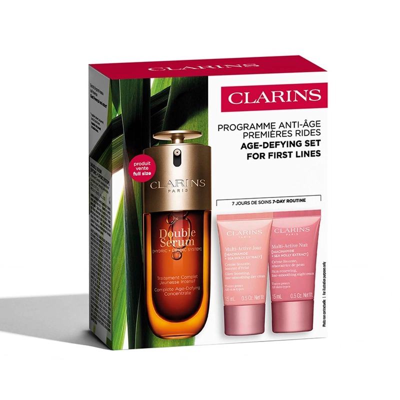 SET ANTIEDAD CLARINS CREMAS Y SERUM 50ML+15ML+15ML+3ML - 3