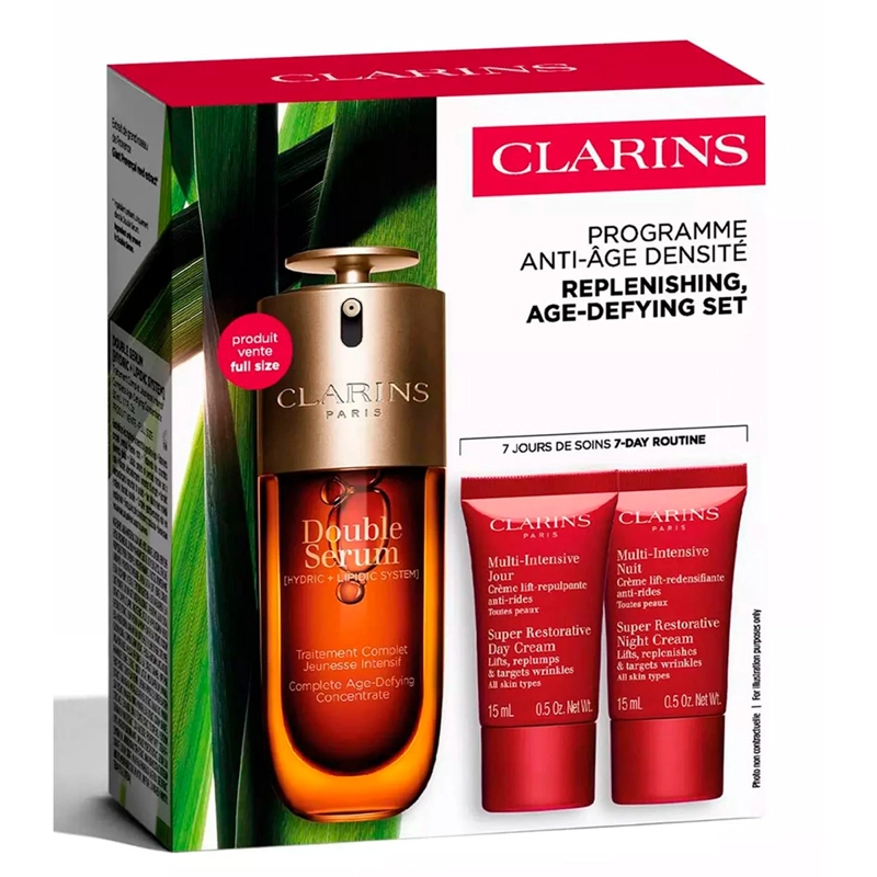 SET ANTIEDAD CLARINS VALUE DOUBLE SERUM & SUPER RESTORATIVE 50ML+15ML+15ML+3ML - 2