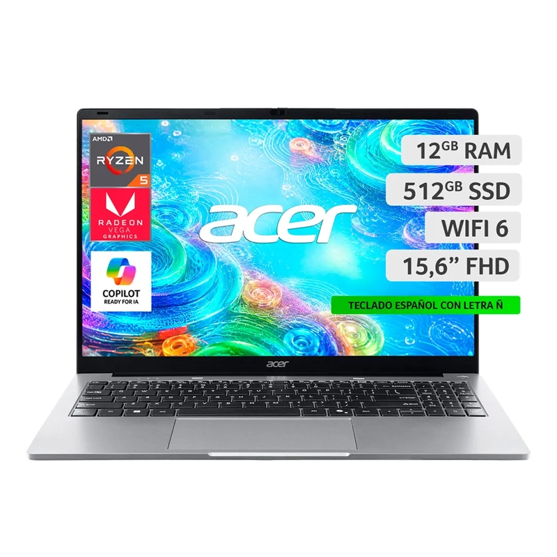 NOTEBOOK ACER ASPIRE LITE AL15-410P-R9ND-2 AMD RYZEN 5 12GB RAM 512GB SSD 15.6”