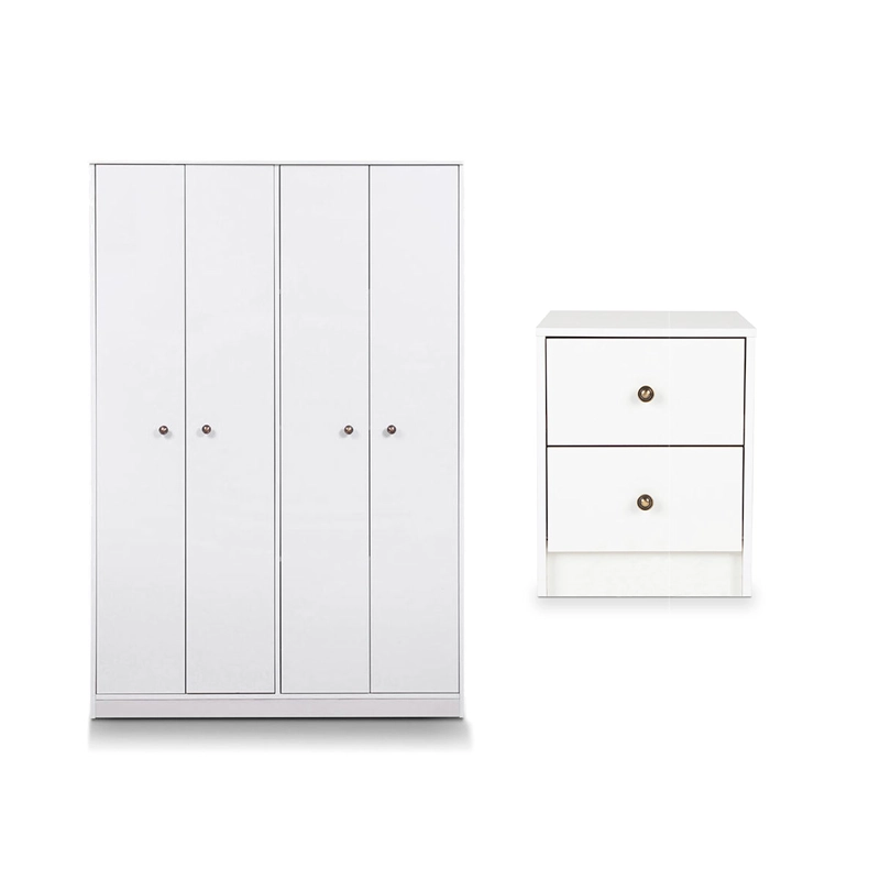 SET MUEBLES CIC CLOSET LUCERNA + VELADOR BLANCO