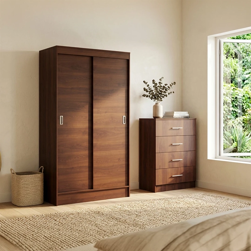 SET MUEBLES CIC CLOSET CABURGA + CÓMODA FENIX CAFÉ