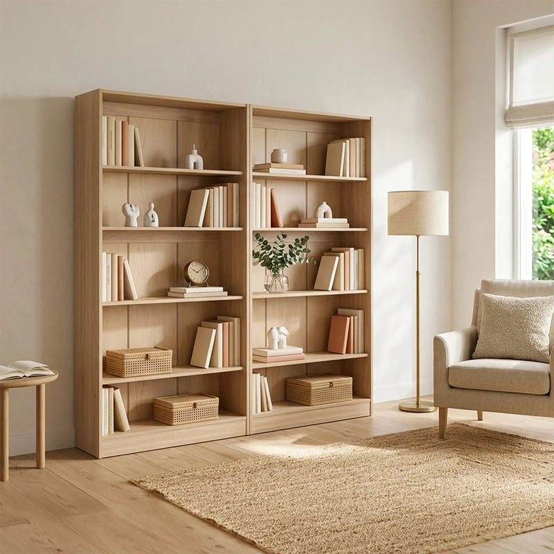 SET 2 LIBREROS CIC MOSCÚ DOBLE 160X180 CM OLMO - 1