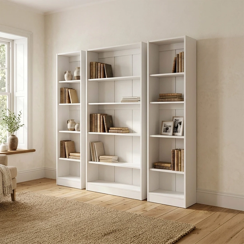 SET 2 LIBREROS CIC MOSCÚ 160X180 CM BLANCO - 1
