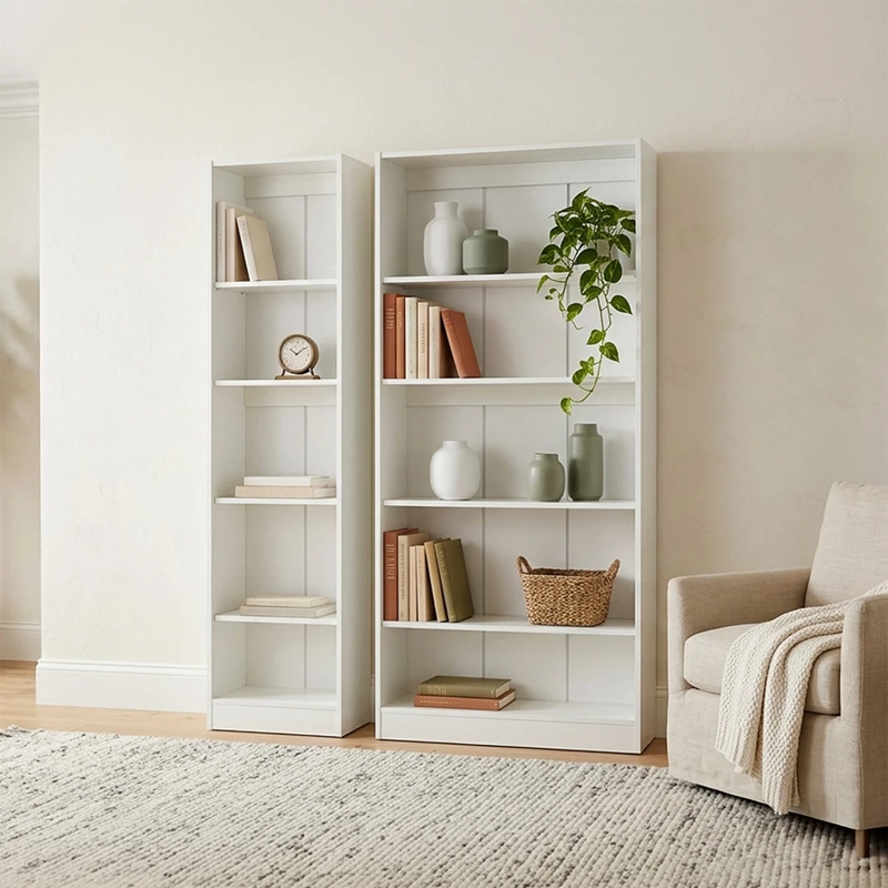 SET 2 LIBREROS CIC MOSCÚ DOBLE 160X180 CM BLANCO - 1