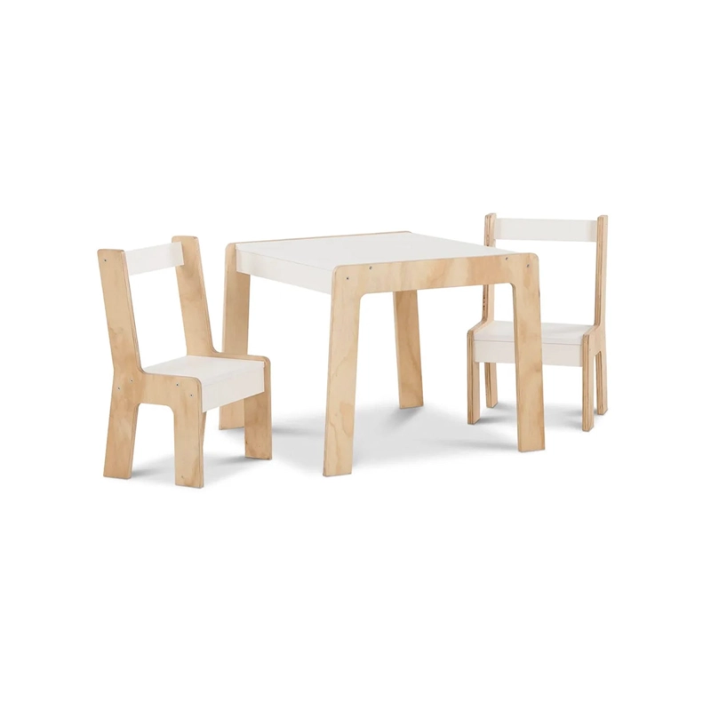 SET MUEBLES INFANTIL CIC MESITA + 2 SILLAS + LIBRERO CAFÉ - 2