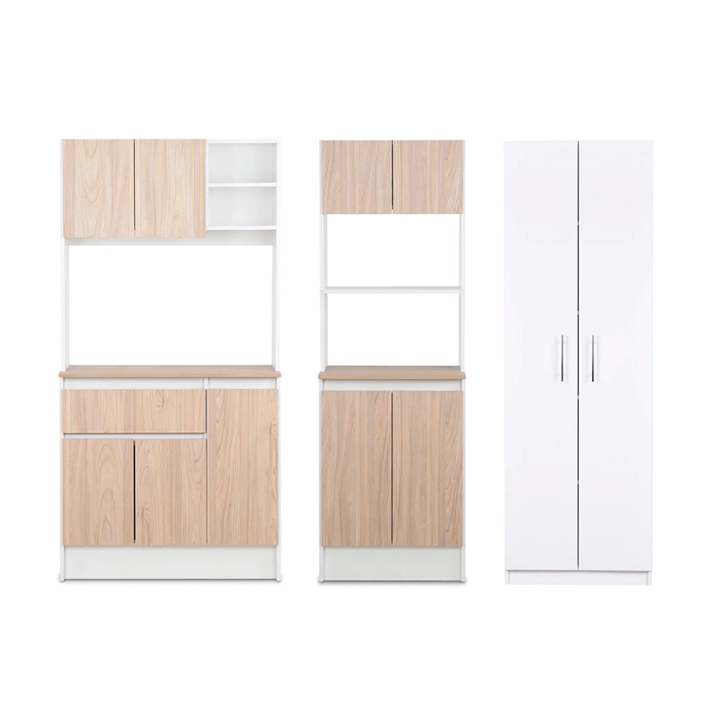 SET MUEBLES CIC MUEBLE DE COCINA MARSELLA + DESPENSERO NÁPOLES BLANCO