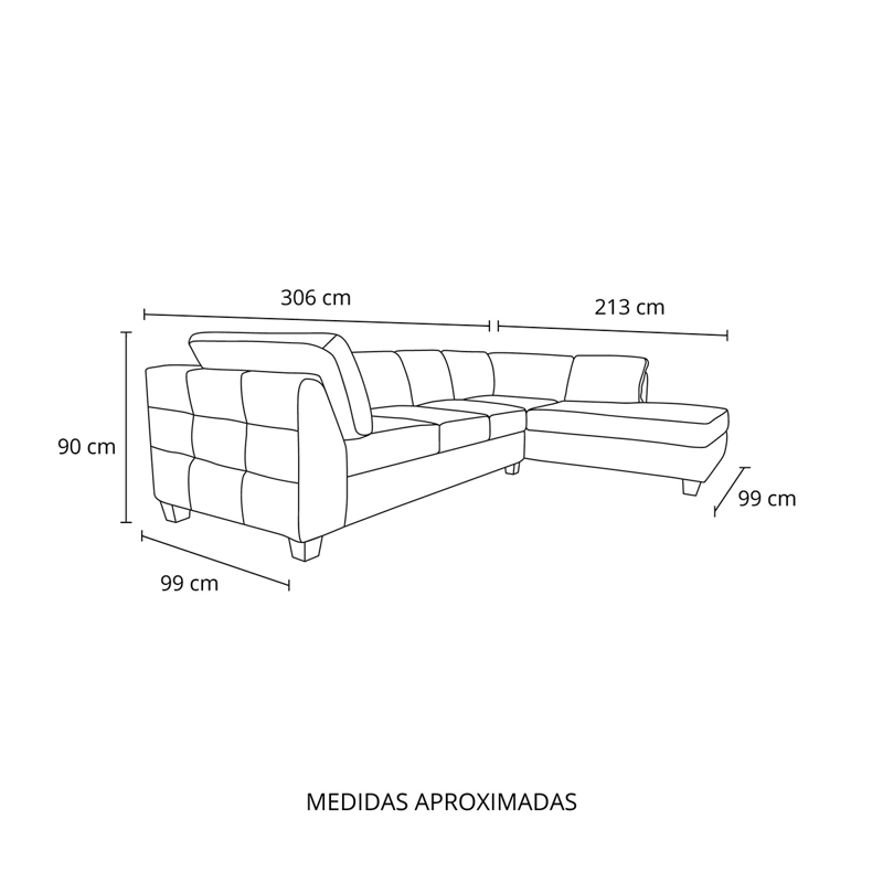 SOFÁ SECCIONAL RIPLEY HOME NEW PIRLO DERECHO 5 CUERPOS - 9