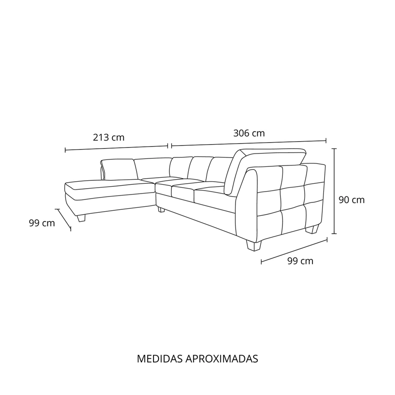 SOFÁ SECCIONAL RIPLEY HOME PIRLO IZQUIERDO 5 CUERPOS - 9