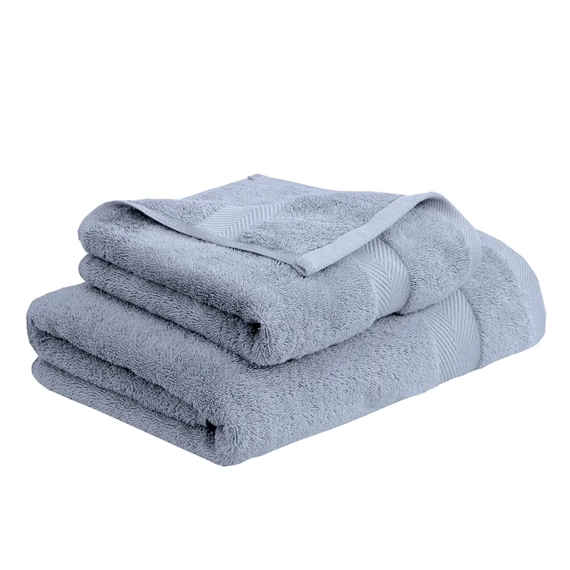 JUEGO DE TOALLAS ANDES LISA 2 PIEZAS 600 GR GRIS - 1