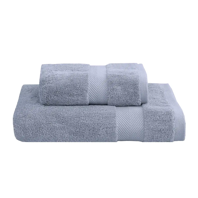 JUEGO DE TOALLAS ANDES LISA 2 PIEZAS 600 GR GRIS - 2