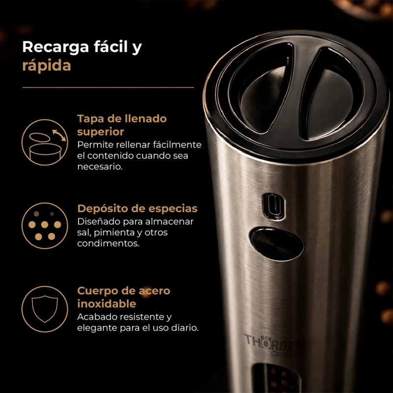 SET MOLEDOR DE ESPECIES THORBEN DELUXE GRINDER USB - 6