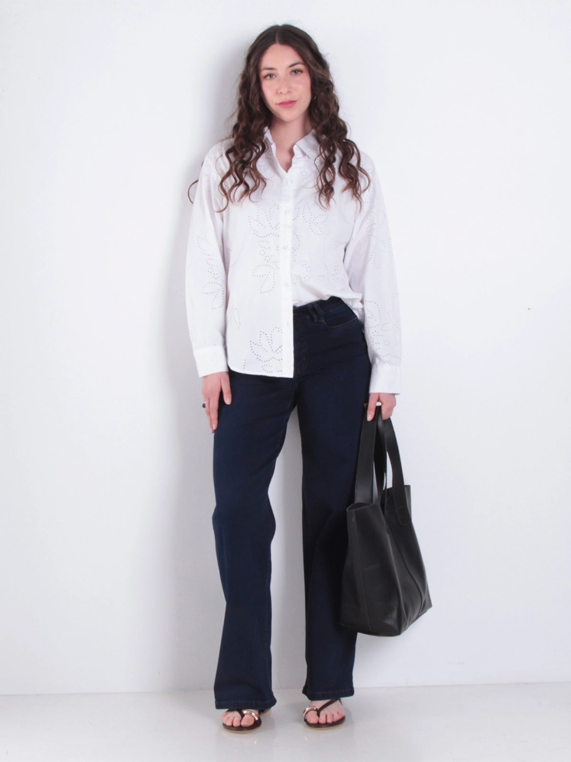 JEANS MUJER WADOS ALGODÓN WIDE LEG TIRO ALTO