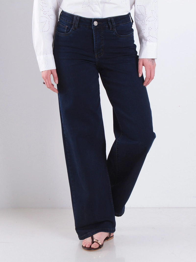 JEANS MUJER WADOS ALGODÓN WIDE LEG TIRO ALTO - 2