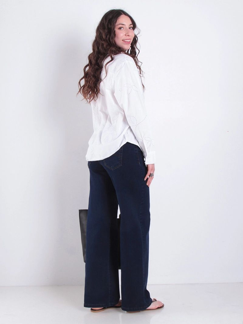 JEANS MUJER WADOS ALGODÓN WIDE LEG TIRO ALTO - 3