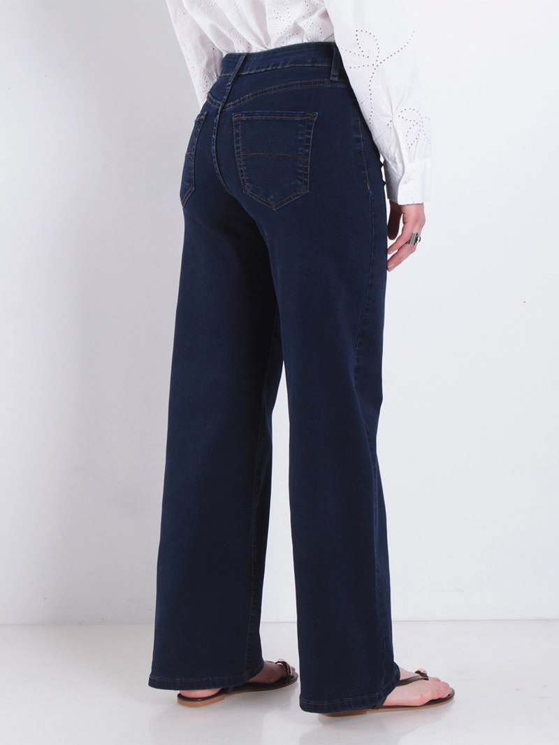 JEANS MUJER WADOS ALGODÓN WIDE LEG TIRO ALTO - 4