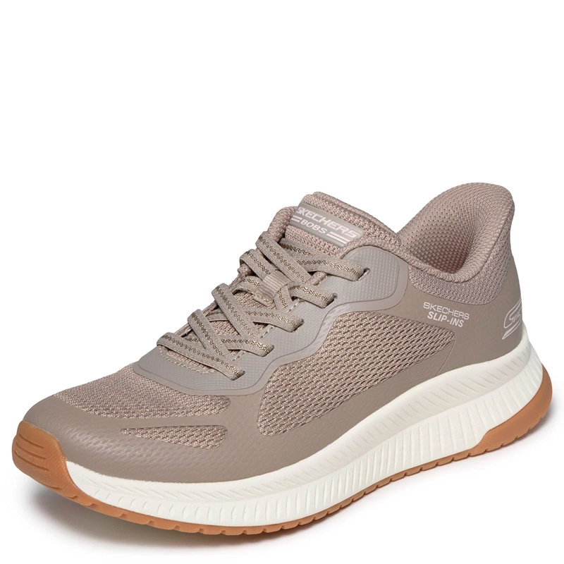 ZAPATILLAS MUJER SKECHERS URBANAS TAUPE SLIP-INS: BOBS SQUAD 4 - 4
