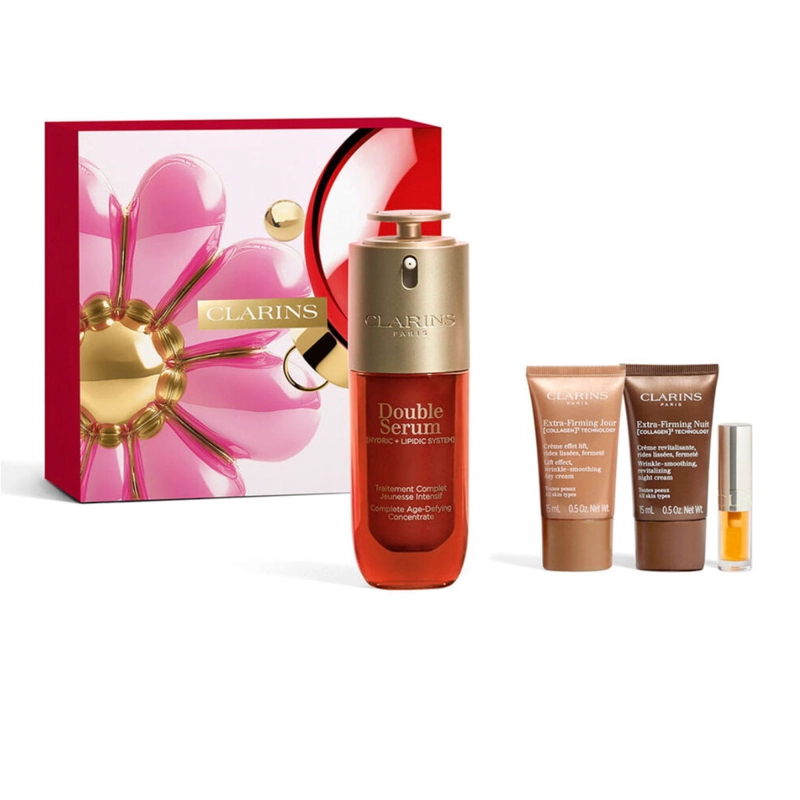 SET ANTIEDAD CLARINS DOUBLE SERUM + EXTRA FIRMING 50ML+15ML+15ML+1,4ML