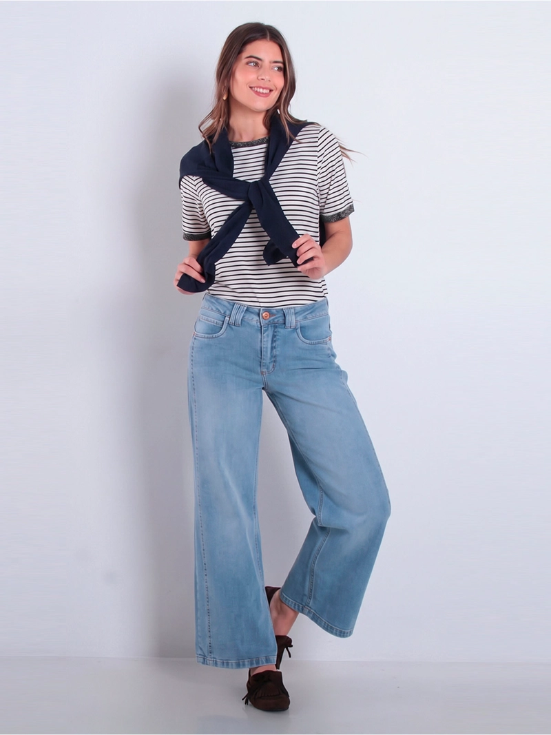 JEANS MUJER WADOS ALGODÓN WIDE LEG TIRO ALTO