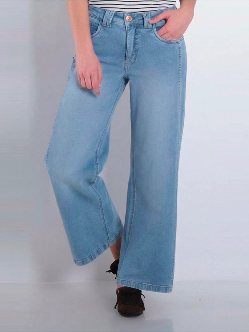 JEANS MUJER WADOS ALGODÓN WIDE LEG TIRO ALTO - 2